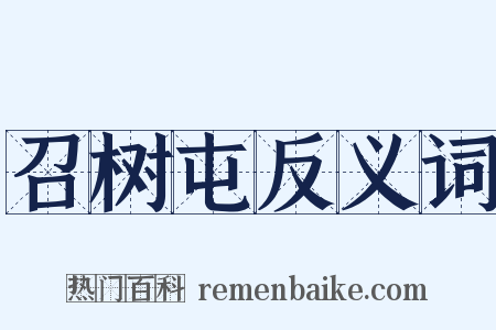 召树屯反义词是什么意思的图片